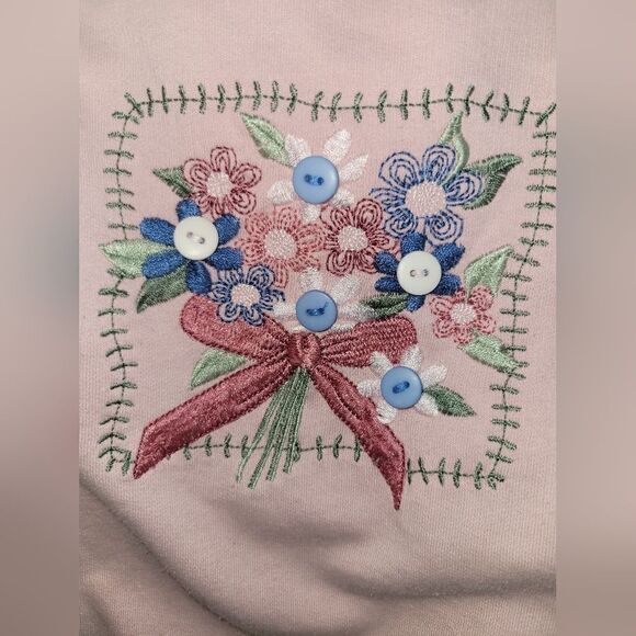 Vintage floral button sweater - Picture 3 of 16